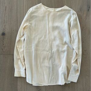 Adrienne Vittadini Cream Silk Blouse